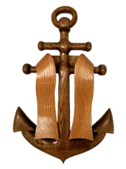 Wooden anchor with stole at St. Clement’s Episcopal Church in Tampa